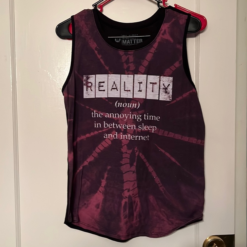 Reality tie dye tank